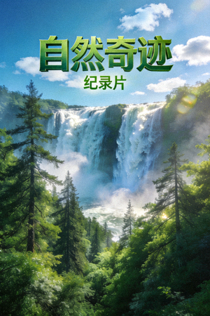 纪录片《自然奇迹》海报 - 壮观瀑布与森林